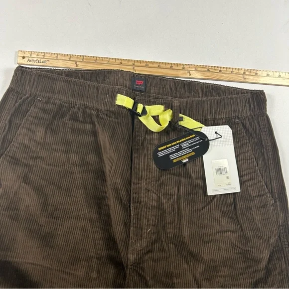 NEW Levi's Pants Mens XXL Brown Corduroy Quick Release Pants Cordura Baggy